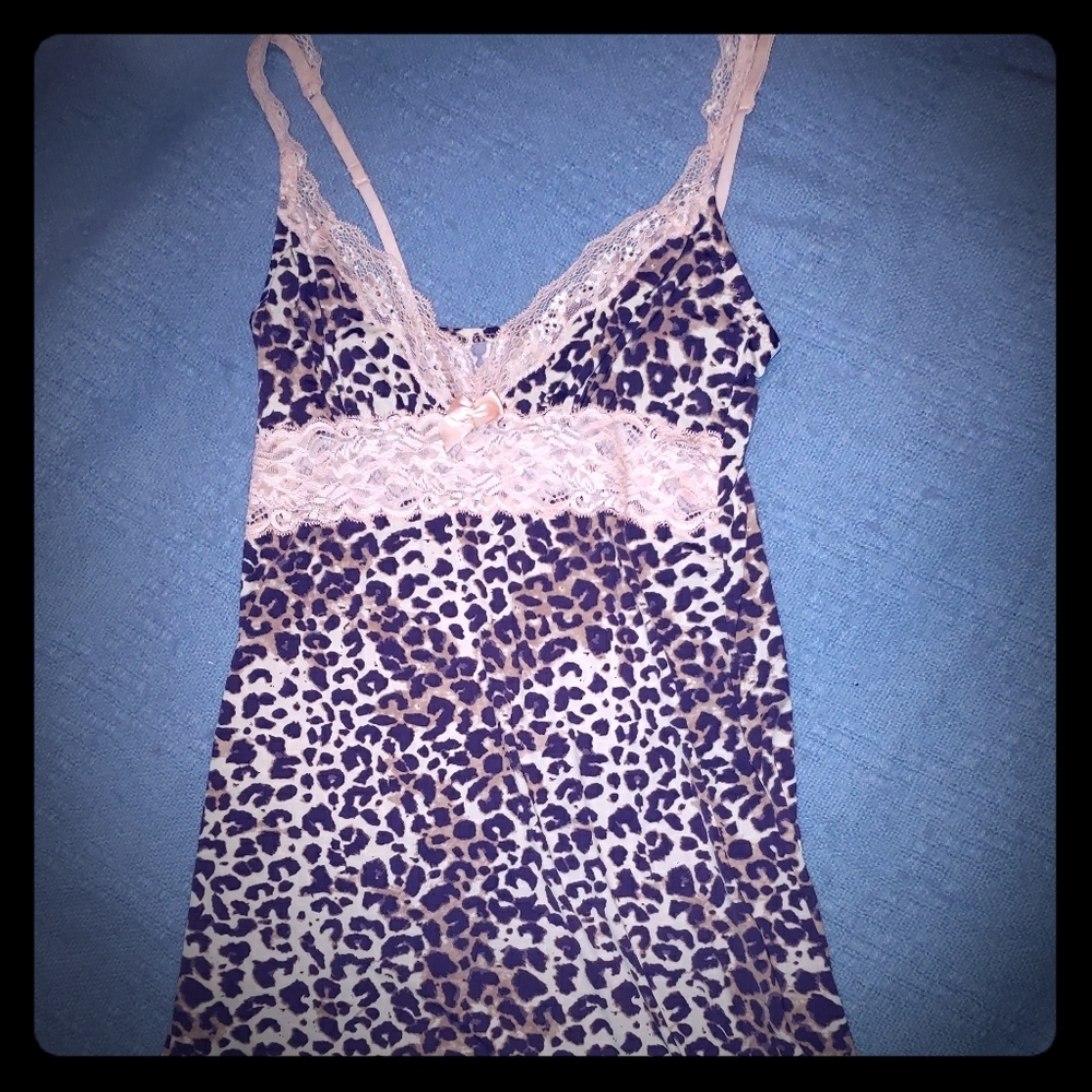 LADIES SEXY LACE LEOPARD PRINTED NIGHT DRESS 🛌